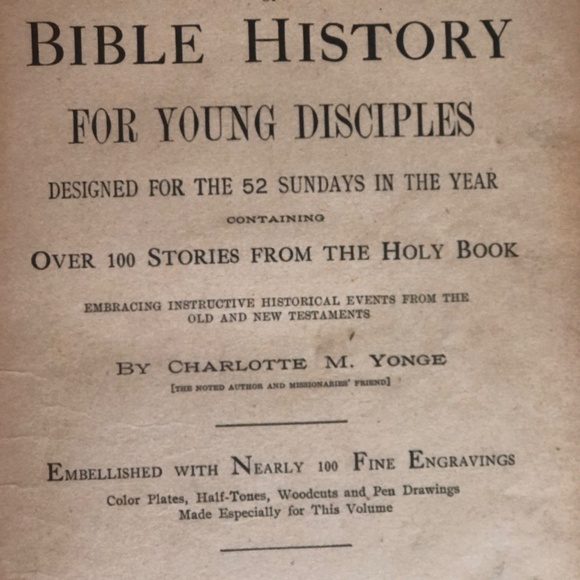 3/$24 Antique 1909~Hannah Brings Samuel to Eli~Color Book Plate Print Lithograph - Picture 4 of 5